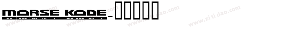 Morse Kode字体转换